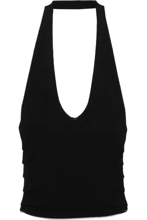AYA MUSE Femme, Tops, Noir, Taille: 40 FR Haut Noir en Tricot Halter