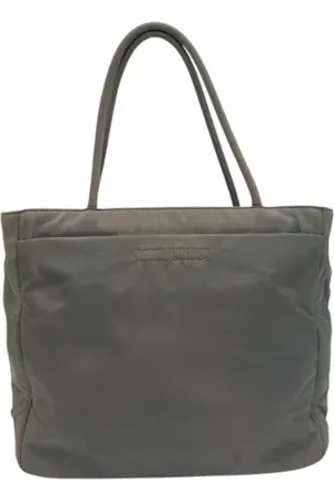 Prada Femme, Pre-owned, Vert, Taille: ONE Size Pre-owned Toile cabas