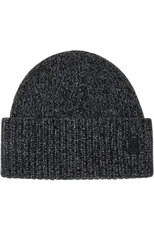 Roberto Cavalli Unisex, Accessoires, Gris, Taille: ONE Size Monogram RC Laine Cachemire Beanie