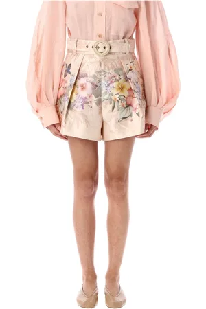 ZIMMERMANN Femme, Shorts, Multicolore, Taille: 40 FR Shorts Bermudes Tropicaux Ivoire