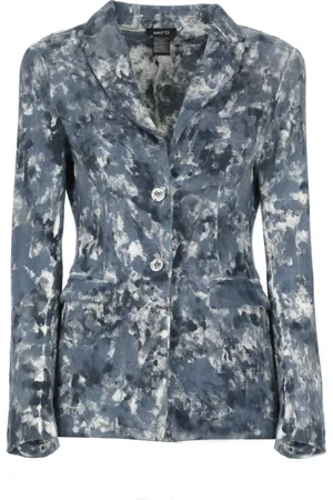 AVANT TOI Femme, Vestes, Bleu, Taille: 42 FR Blazer en Mélange de Lin Bleu Femme