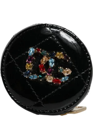 Dolce & Gabbana Femme, Accessoires, Noir, Taille: ONE Size Porte-monnaie en cuir d