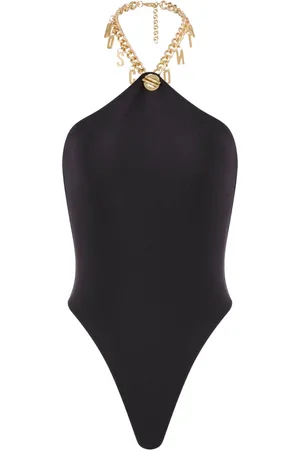 Moschino Femme, Maillots de bain, Noir, Taille: 42 FR Maillot de Bain Charme avec Détail Logo