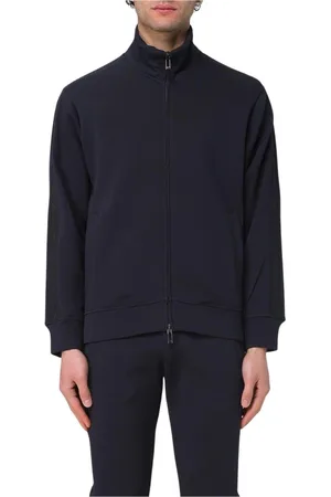 Emporio Armani Homme, Sweatshirts et sweats à capuche, Bleu, Taille: S Veste ZipUp Blanche Activewear