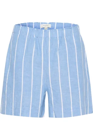 Part Two Femme, Shorts, Bleu, Taille: 40 FR Shorts à rayures bleues et blanches à taille élastique