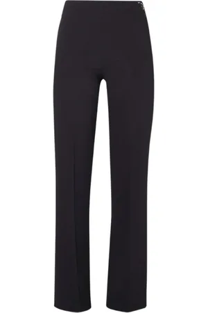 Liu Jo Femme, Pantalons, Noir, Taille: 36 FR Pantalon noir à jambe droite avec insert en dentelle