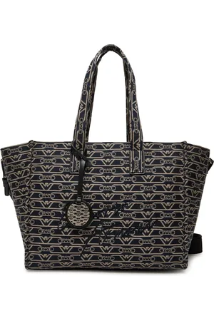 Giorgio Armani Femme, Sacs, Bleu, Taille: ONE Size Veste en mélange coton polyester