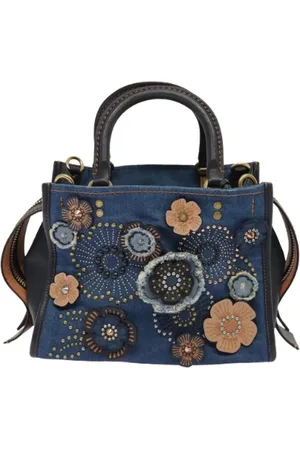 Coach Femme, Pre-owned, Bleu, Taille: ONE Size Pre-owned Tissu sacs-main