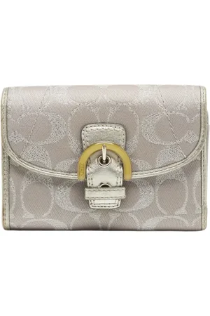 Coach Femme, Pre-owned, Gris, Taille: ONE Size Pre-owned Toile petite-maroquinerie