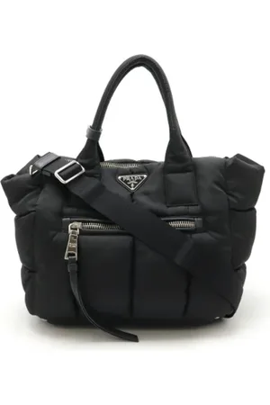 Prada Femme, Pre-owned, Noir, Taille: ONE Size Pre-owned Toile sacs-prada