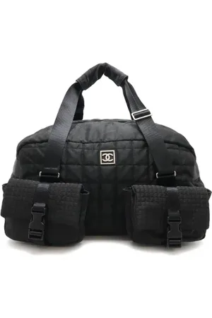 CHANEL Homme, Pre-owned, Noir, Taille: ONE Size Pre-owned Toile sacs-de-voyage
