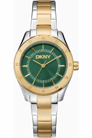 DKNY Femme, Accessoires, Gris, Taille: ONE Size Elegant Quartz Analog Watch with Logo