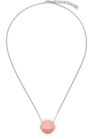 Fiorucci Femme, Accessoires, Gris, Taille: ONE Size Logo en Relief Chaîne à Maillons Bijoux