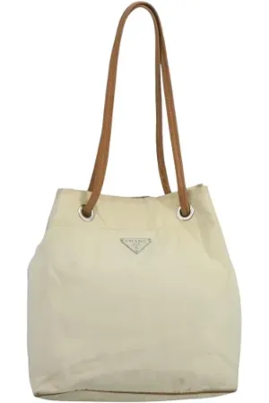 Prada Femme, Pre-owned, Blanc, Taille: ONE Size Pre-owned Nylon sacs-prada