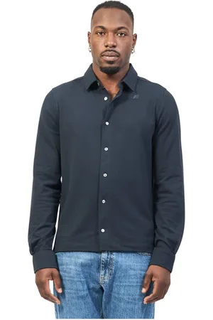 K-Way Homme, Chemises, Bleu, Taille: M Chemise à Manches Longues Timothee