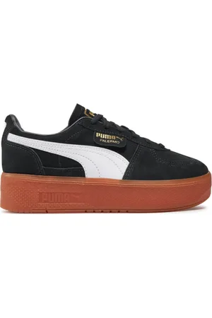 PUMA Femme, Chaussures, Noir, Taille: 38 1/2 EU Baskets Palermo Élevée