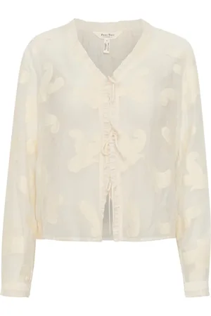 Part Two Femme, Blouses et Chemises, , Taille: 48 FR Chemisier Eggnog avec Col en V et Motifs