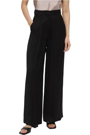 MARELLA Femme, Pantalons, Noir, Taille: 38 FR Pantalon Palazzo Large Noir