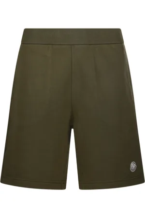 Moncler Homme, Shorts, Vert, Taille: XL Shorts verts olive pour hommes