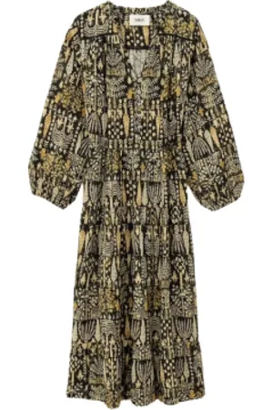 Bash Femme, Robes, Vert, Taille: 38 FR Robe Longue Élégante Kaki