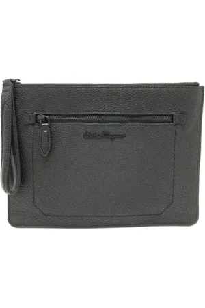 Salvatore Ferragamo Femme, Pre-owned, Noir, Taille: ONE Size Pre-owned Cuir pochettes-minaudieres