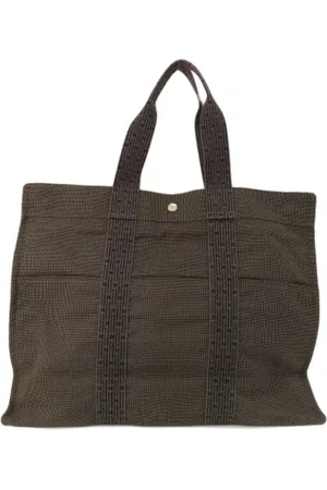 Hermès Femme, Pre-owned, Gris, Taille: ONE Size Pre-owned Toile sacs-main