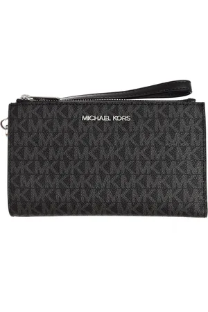 Michael Kors Femme, Accessoires, Noir, Taille: ONE Size Portefeuille-bracelet double fermeture Éclair Jet Set Travel