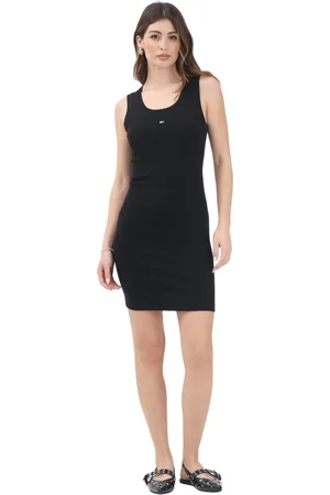 Tommy Hilfiger Femme, Robes, Noir, Taille: 42 FR Robe Courte Noire Design Minimaliste