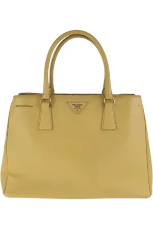 Prada Femme, Pre-owned, Jaune, Taille: ONE Size Pre-owned Cuir cabas