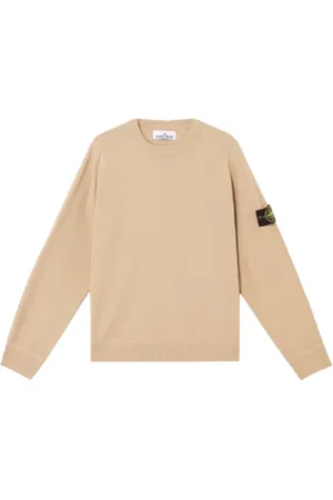 Stone Island Homme, Sweatshirts et sweats à capuche, Brun, Taille: L Pull Col Rond en Coton Biologique
