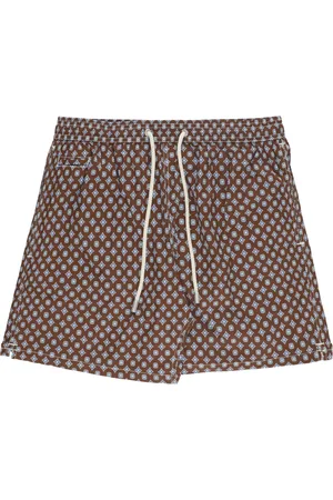 MC2 SAINT BARTH Homme, Maillots de bain, Brun, Taille: 2XL Vêtements de mer marron avec motif Geo Tie
