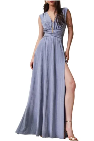 Gaudi Femme, Robes, Violet, Taille: 36 FR Robe Longuette Violette avec Détails en Métal