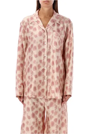 Marni Femme, Blouses et Chemises, Multicolore, Taille: 38 FR Chemise de Pyjama en Soie de Luxe Rose Abstrait