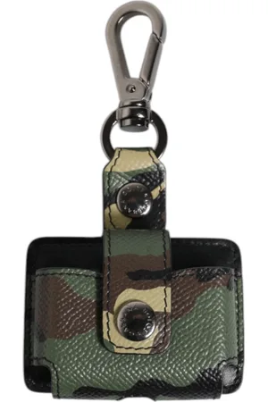 Dolce & Gabbana Unisex, Accessoires, Multicolore, Taille: ONE Size Étui Airpods en cuir camouflage multicolore