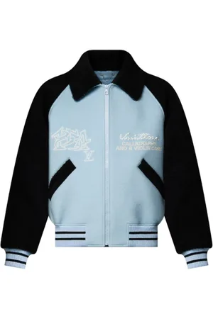 LOUIS VUITTON Homme, Vestes, Bleu, Taille: M Veste Varsity en laine et sherling