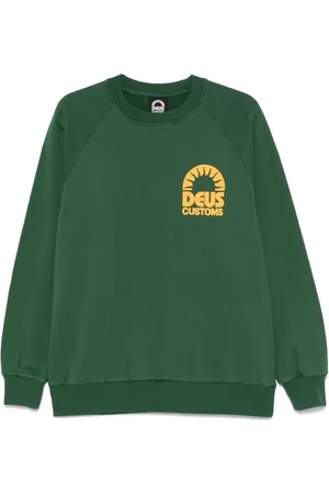 Deus Ex Machina Homme, Sweatshirts et sweats à capuche, Vert, Taille: M Melodies Crew SweaT-shirt