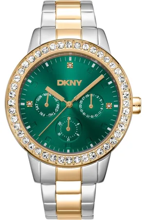 DKNY Femme, Accessoires, Gris, Taille: ONE Size Elegant Quartz Chronograph Steel Watch