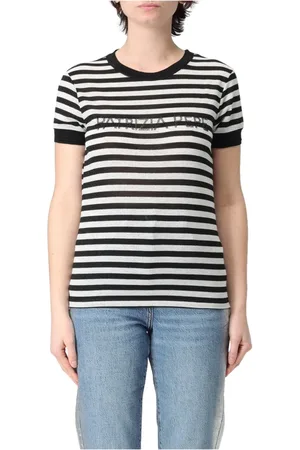 Patrizia Pepe Femme, Tops, Multicolore, Taille: 40 FR Pull noir avec logo en strass