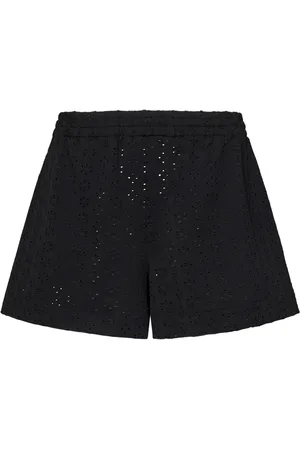 FISICO Femme, Shorts, Noir, Taille: 38 FR Shorts Bermuda Noirs Élégants Microfibre