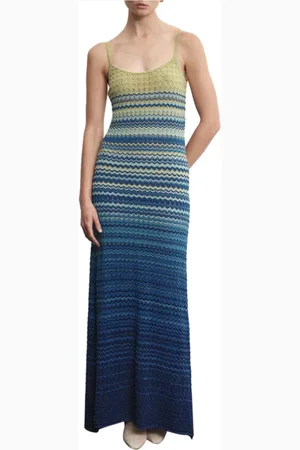 AKEP Femme, Robes, Multicolore, Taille: 42 FR Robe Midi Tricotée Ombre Romantique