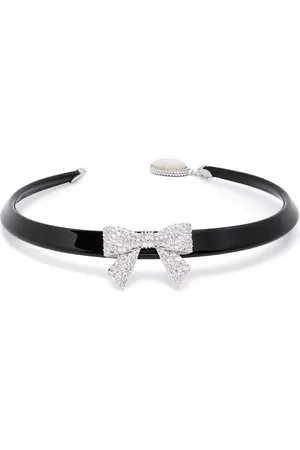 Shushu/Tong Femme, Accessoires, Noir, Taille: ONE Size Charme en Cristal Argent Bijoux