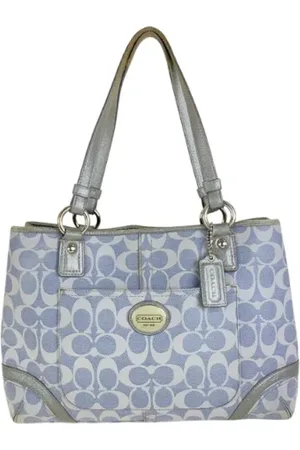 Coach Femme, Pre-owned, Bleu, Taille: ONE Size Pre-owned Toile sacs-ports-paule