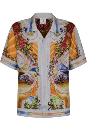 Casablanca Homme, Chemises, Multicolore, Taille: M Chemise à col cubain à manches courtes