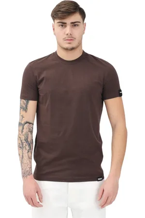 Dsquared2 Homme, Tops, Brun, Taille: 2XL T-shirt marron à manches courtes coupe regular
