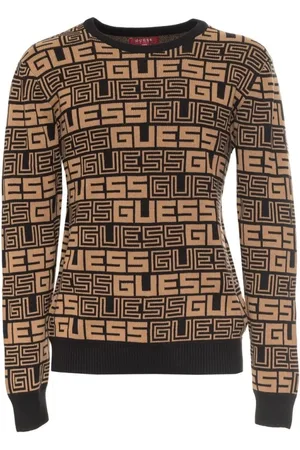 Guess Homme, Pulls, Multicolore, Taille: L Tricot en Coton Brodé Bicolore