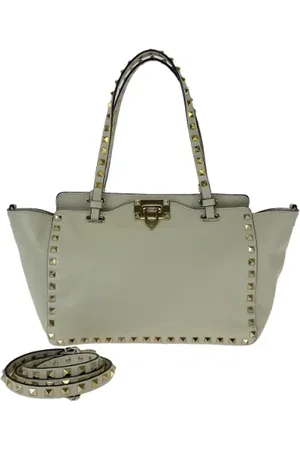 VALENTINO Femme, Pre-owned, Blanc, Taille: ONE Size Pre-owned Cuir sacs-main