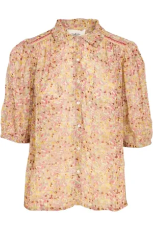 Bash Femme, Blouses et Chemises, Brun, Taille: 40 FR Chemise à manches courtes florale