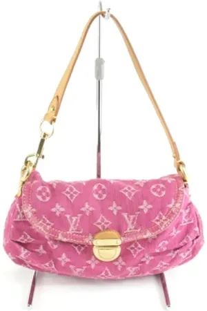 LOUIS VUITTON Femme, Pre-owned, Rose, Taille: ONE Size Pre-owned Denim sacs-bandouliere