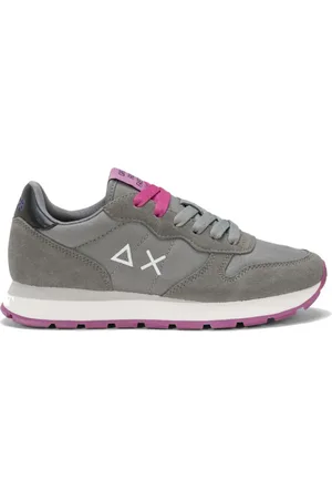 sun68 Femme, Chaussures, Gris, Taille: 37 EU Baskets en Éco-Cuir avec Détails en Daim