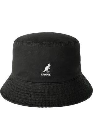 Kangol Unisex, Accessoires, Noir, Taille: M Chapeau seau noir en coton style pêcheur